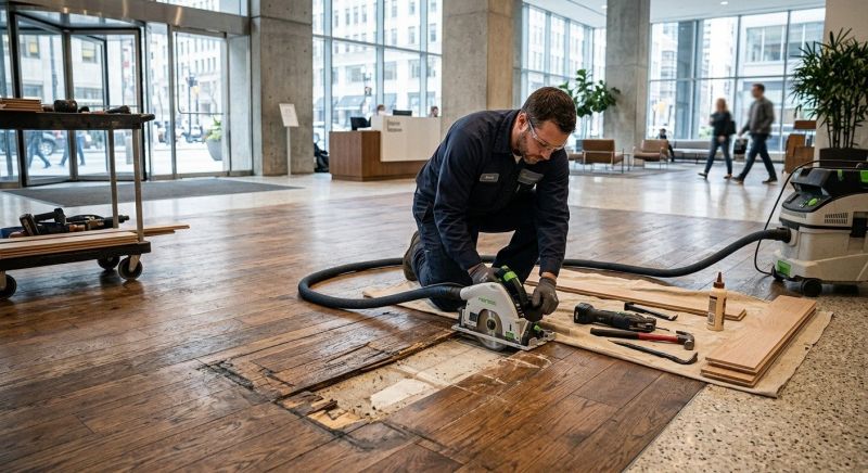 Our team working on Wood Floor Service projects in Glen Burnie, MD