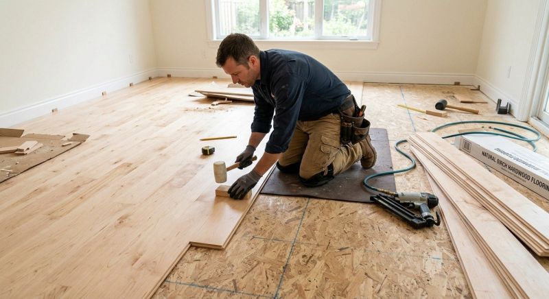 Maple Flooring Installation in Brookeville, MD